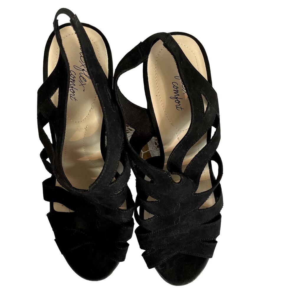 Dexflex comfort Size 11 Women Sandal 3.5" heel Black  shoes